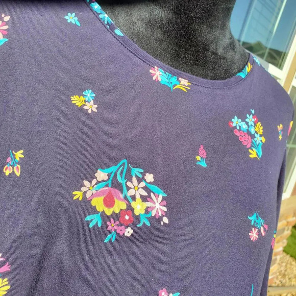 Croft & Barrow Blue Floral Short Sleeve T-Shirt Women's Plus Size 2X NWOT - Picture 12 of 15